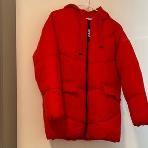 Women’s Red Puffer Jacket